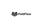 FoldFlow logo on a white background make text black